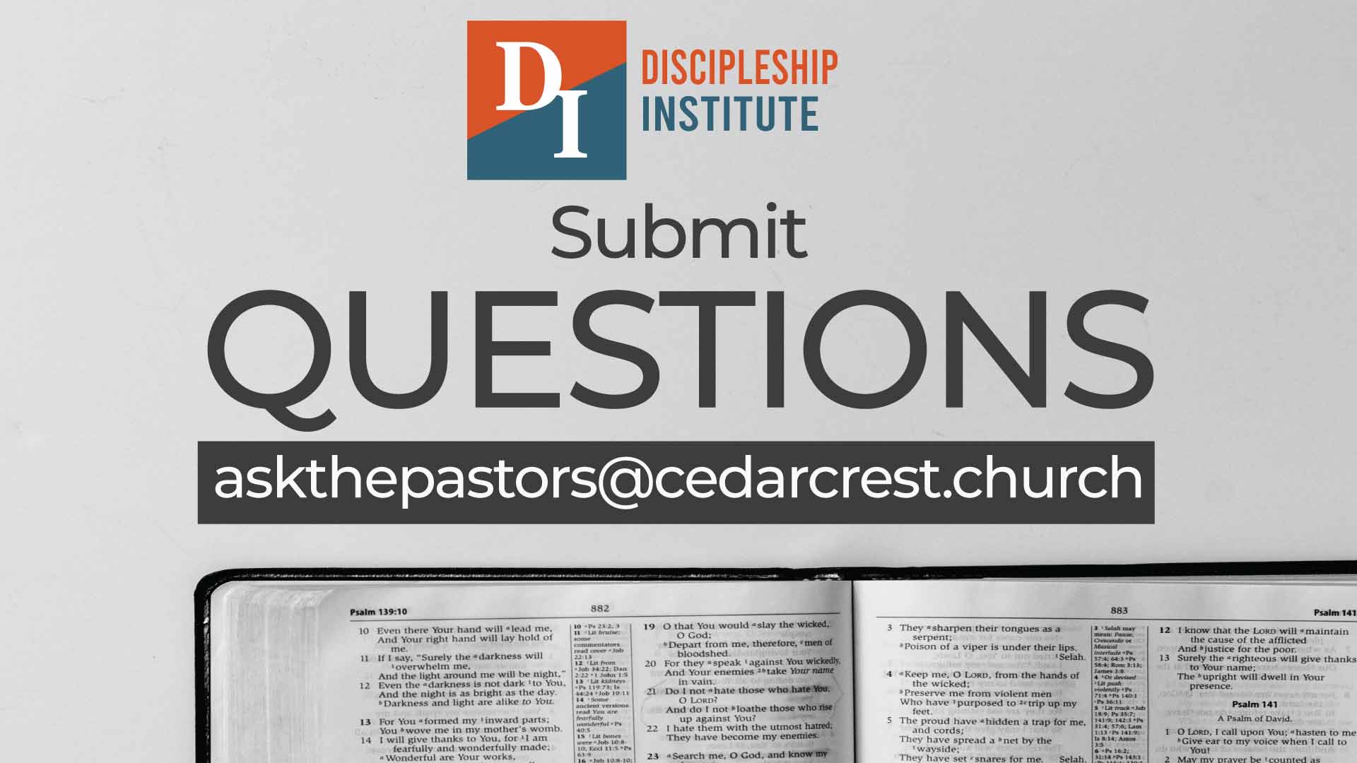 Pastors Questions and Answers - Discipleship Institute
